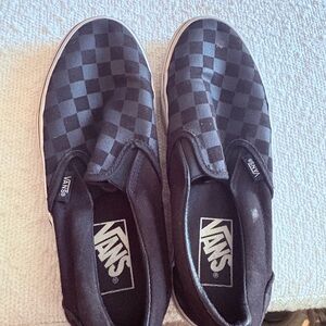 Vans Black Checkered Slip-On Sneakers